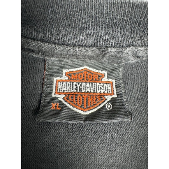 Vintage 1990 Harley Davidson In Full Color Shirt Mens XL Black Single Stitch 90s - Picture 4 of 8